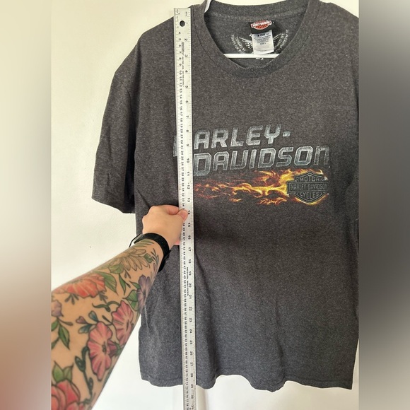 Harley Davidson Flames Biketown Youngstown, Ohio Tshirt - Picture 2 of 8